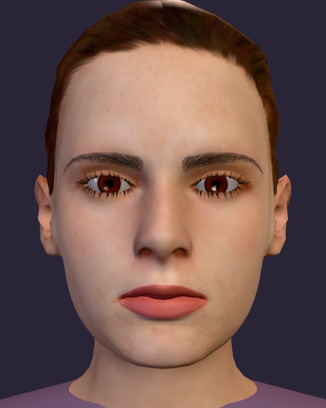 Maya wearing a warm summer makeup look